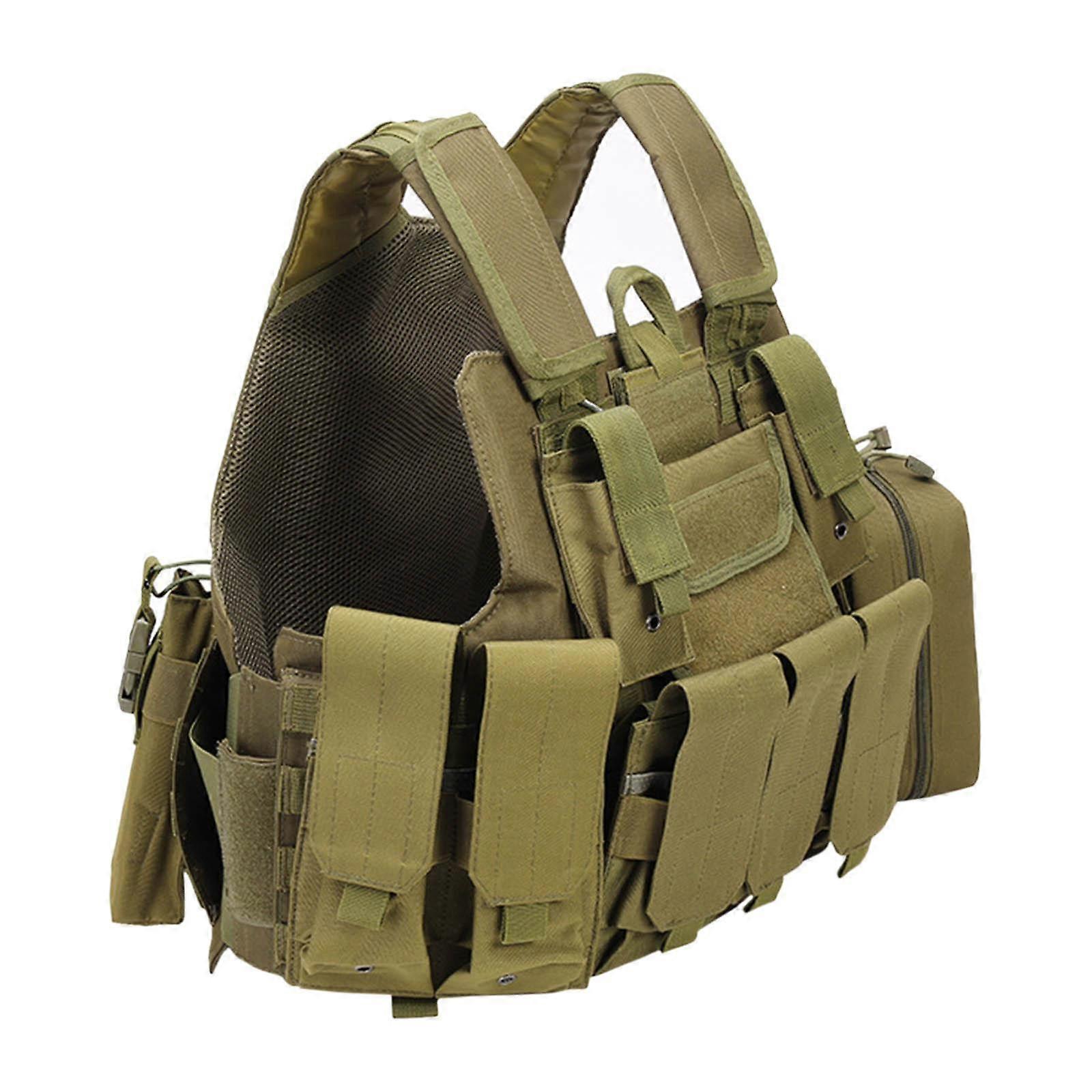 Tactical Vest Quick Release Training for Shooting CS Combat Outdoor khaki