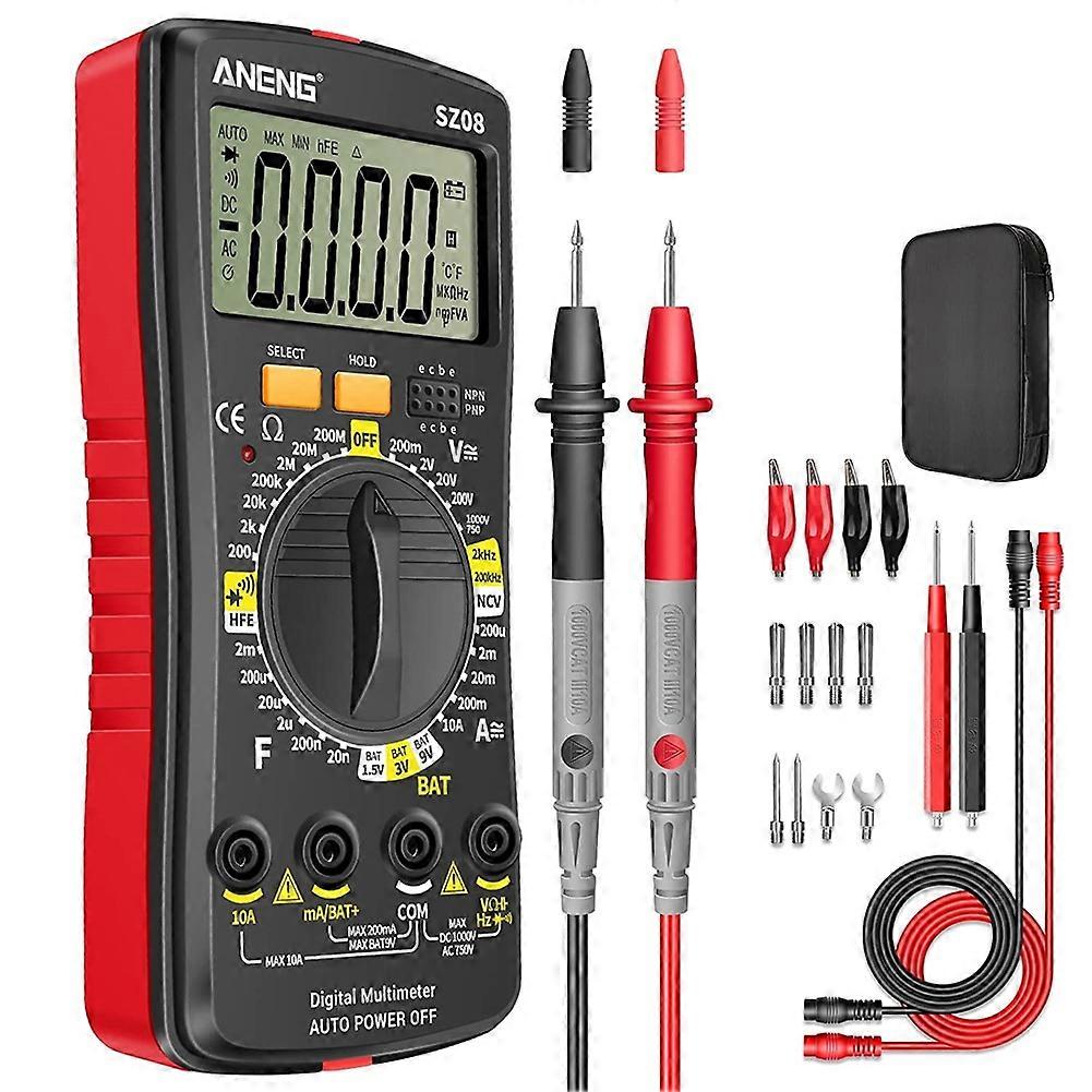SZ08 Digital Multimeter Ultra-Thin Storage Meter Auto Voltmeter AC DC 220V Resistance Handhold Tes
