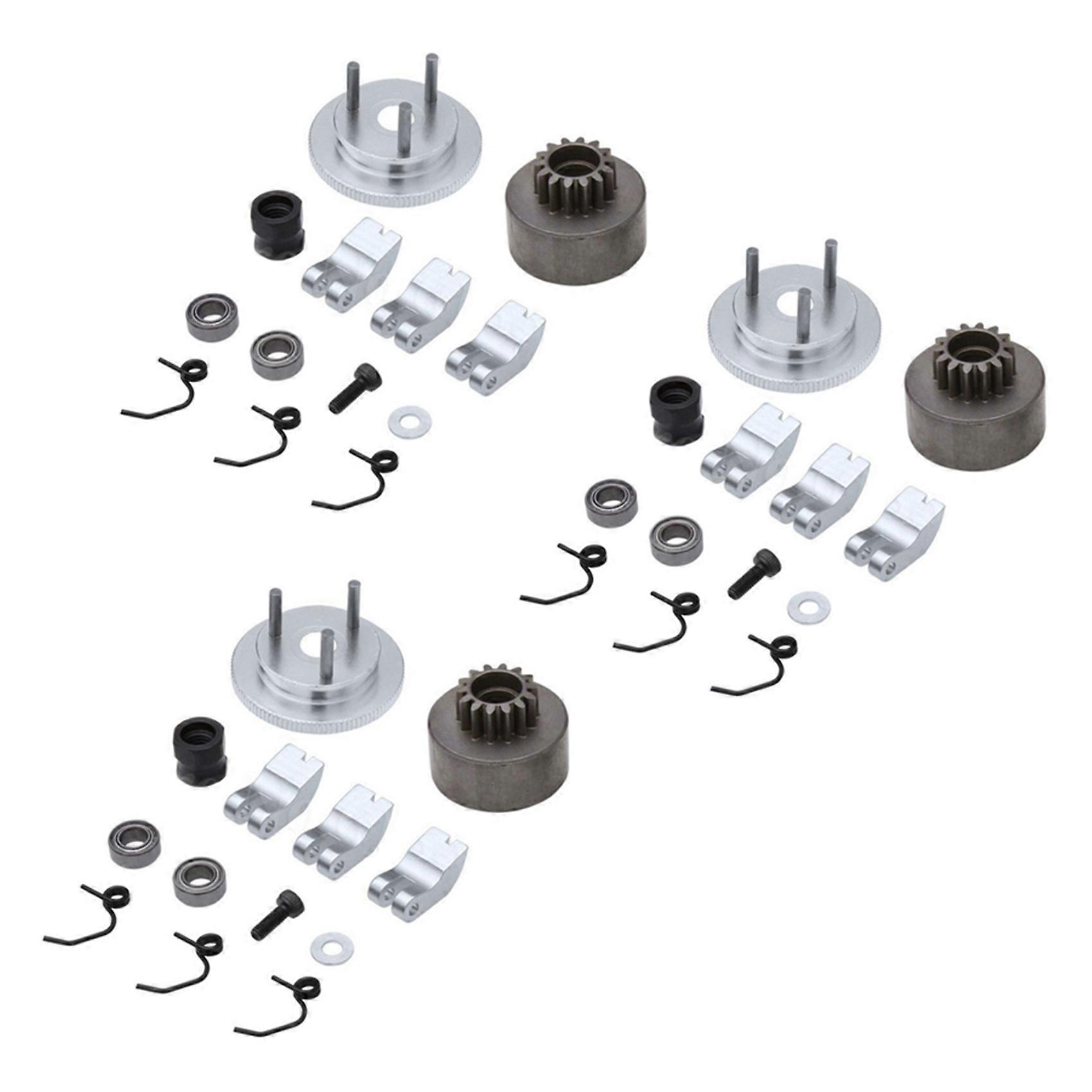 3X RC Clutch 14T Gear Bearing Clutch Shoes Springs Cone&Engine Nut Flywheel Assembly for Nitro Car