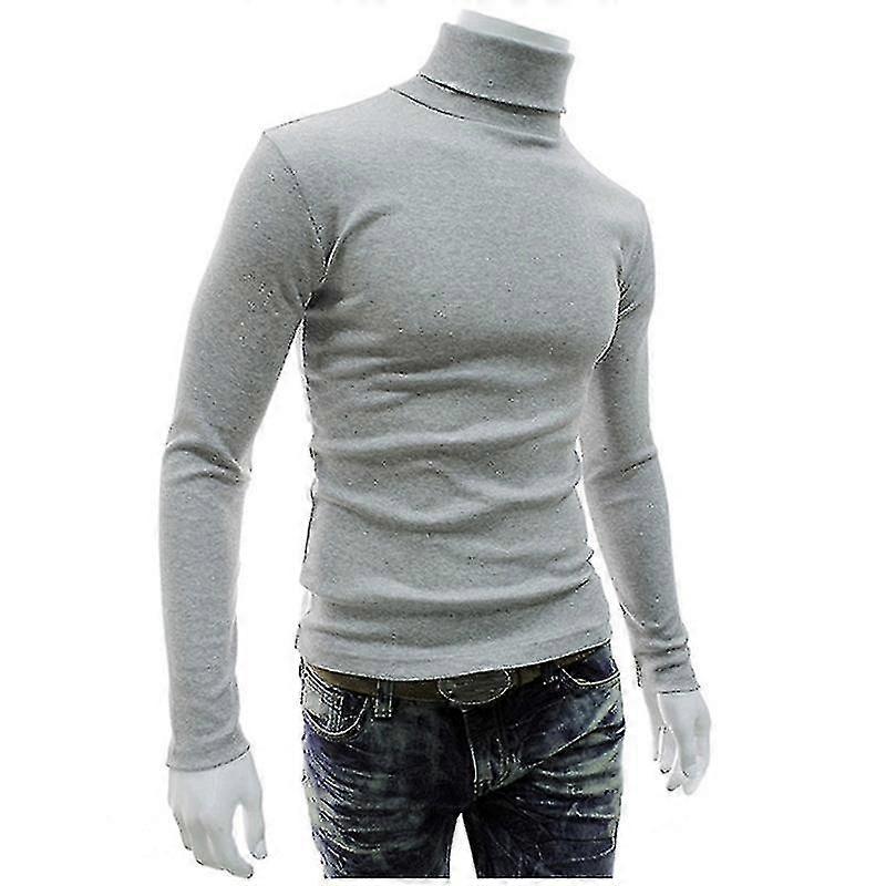 Männer Polo Roll Rollkragen Pullover Strickpullover Tops Pullover Shirt A