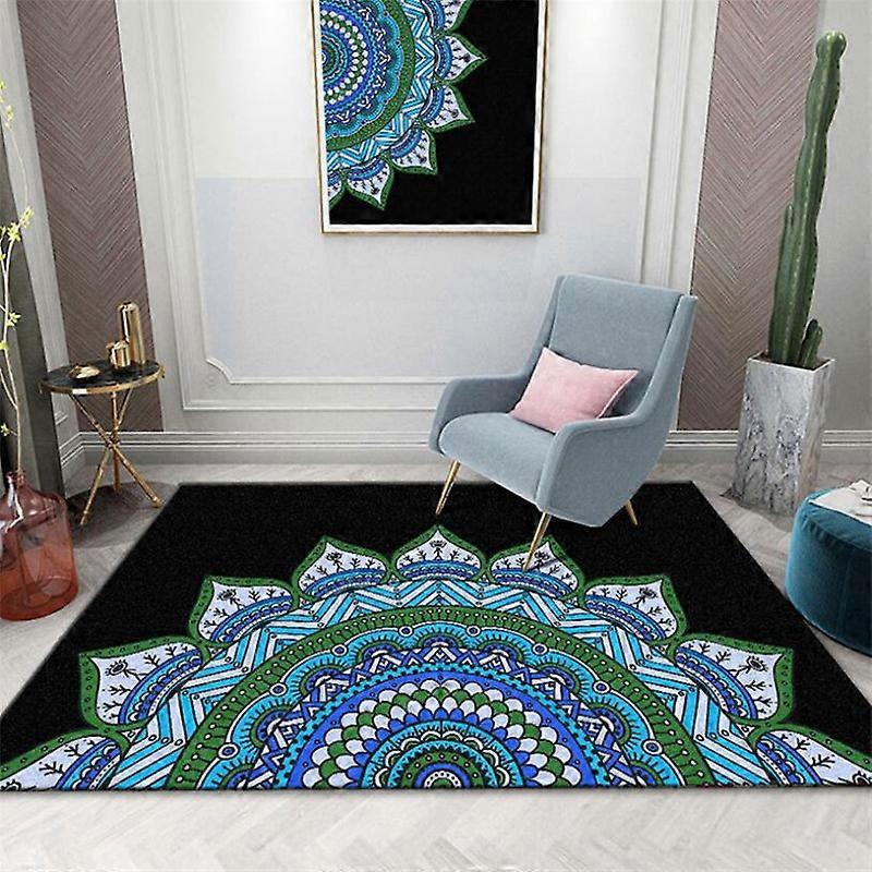 Bohemia Style Tæppe Blød Flannel 3D Printede Tæpper Parlor Mat Area Tæpper Anti-slip Stort tæppe Tæppe Stue Decor 04