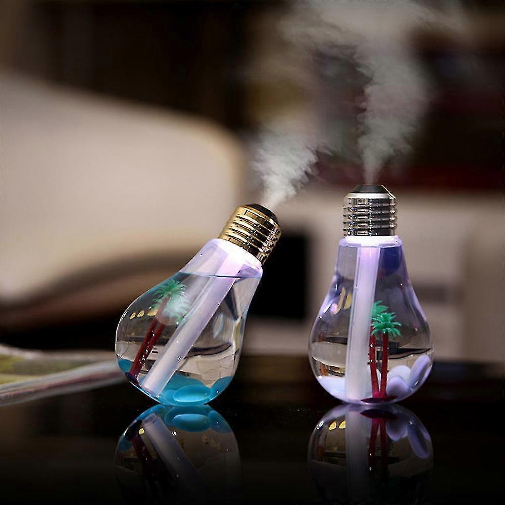 Mini Colorful Usb Humidifier Car Light Bulb Water Dispenser Atomization Home Mood Light