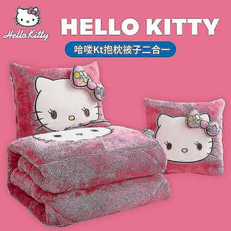 Stitch Blanket Winter New Stitch Mickey Mouse Embroidered Pillow Blanket 2-in-1 Sofa Office Nap Blanket Christmas Gift