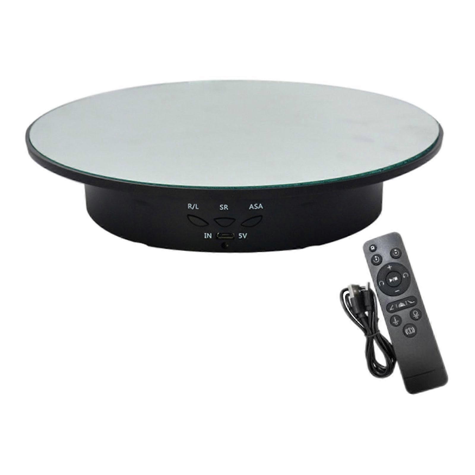 Electric Rotating Display Stand Electric Rotating Platform for Cakes Jewelry black