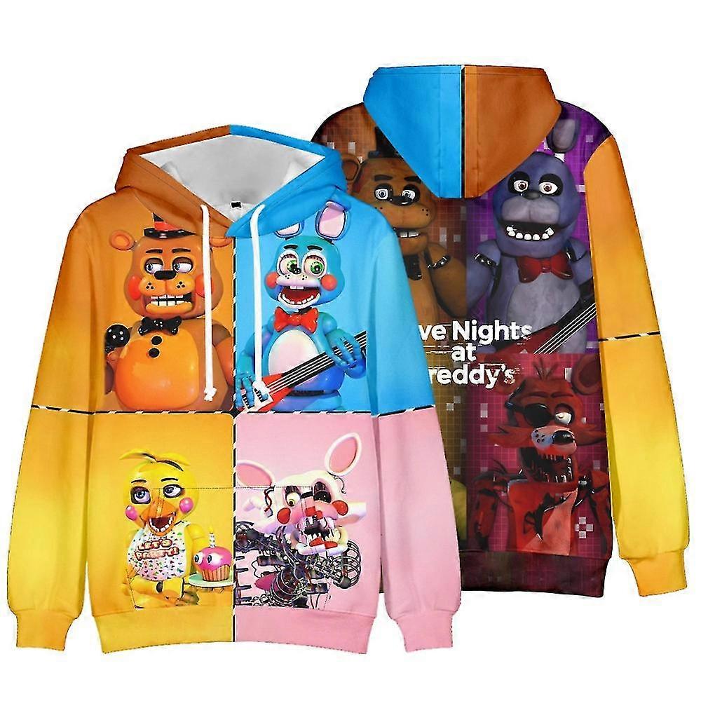 Bambini Ragazzi Ragazze Cinque Notti A Freddy's Felpe Con Cappuccio Felpa Con Cappuccio Manica Lunga Pullover Top 5-10 Anni SHZNV