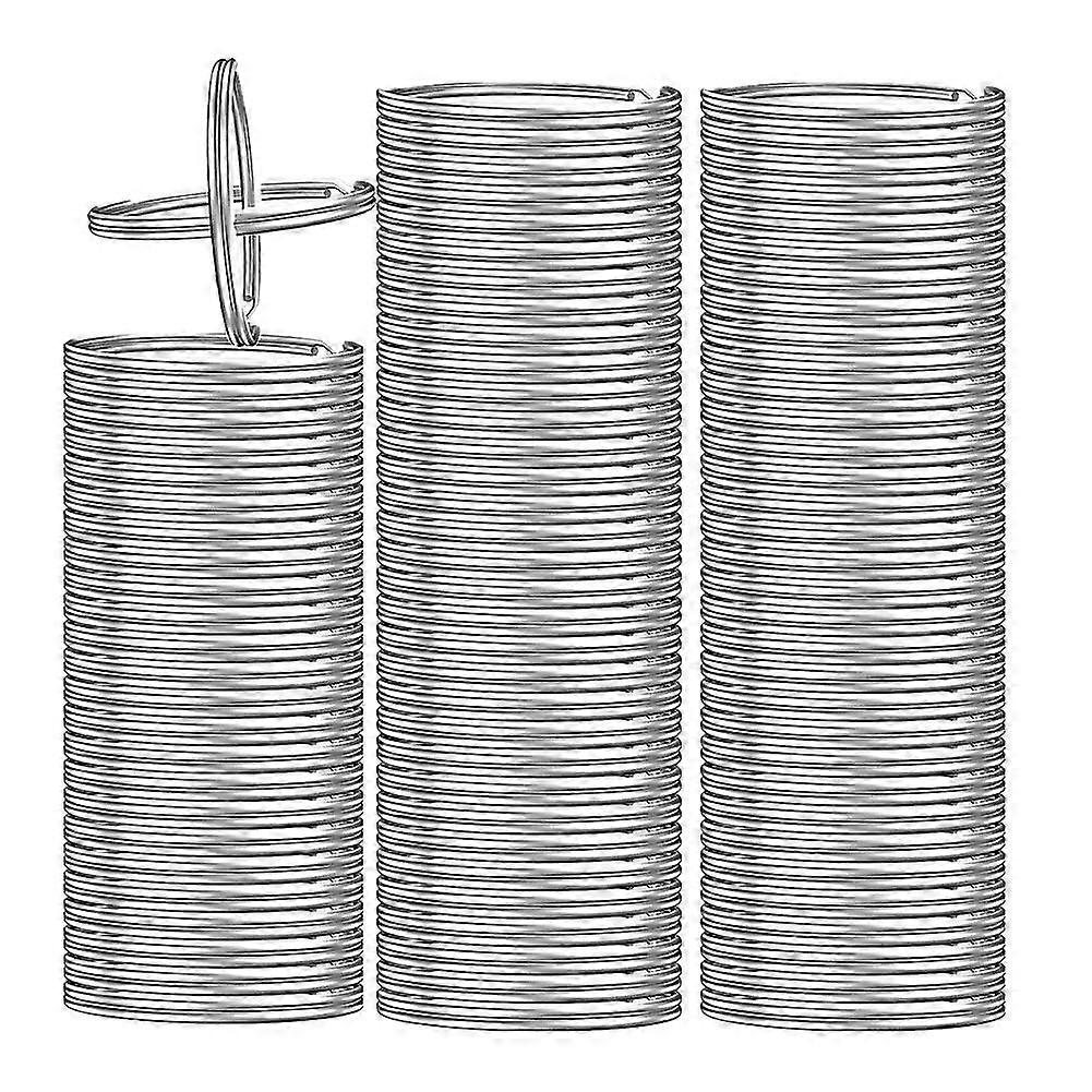 200pcs Key Rings, Split Bulk Keyrings For Keychain And Crafts (25mm) (silver Colour)