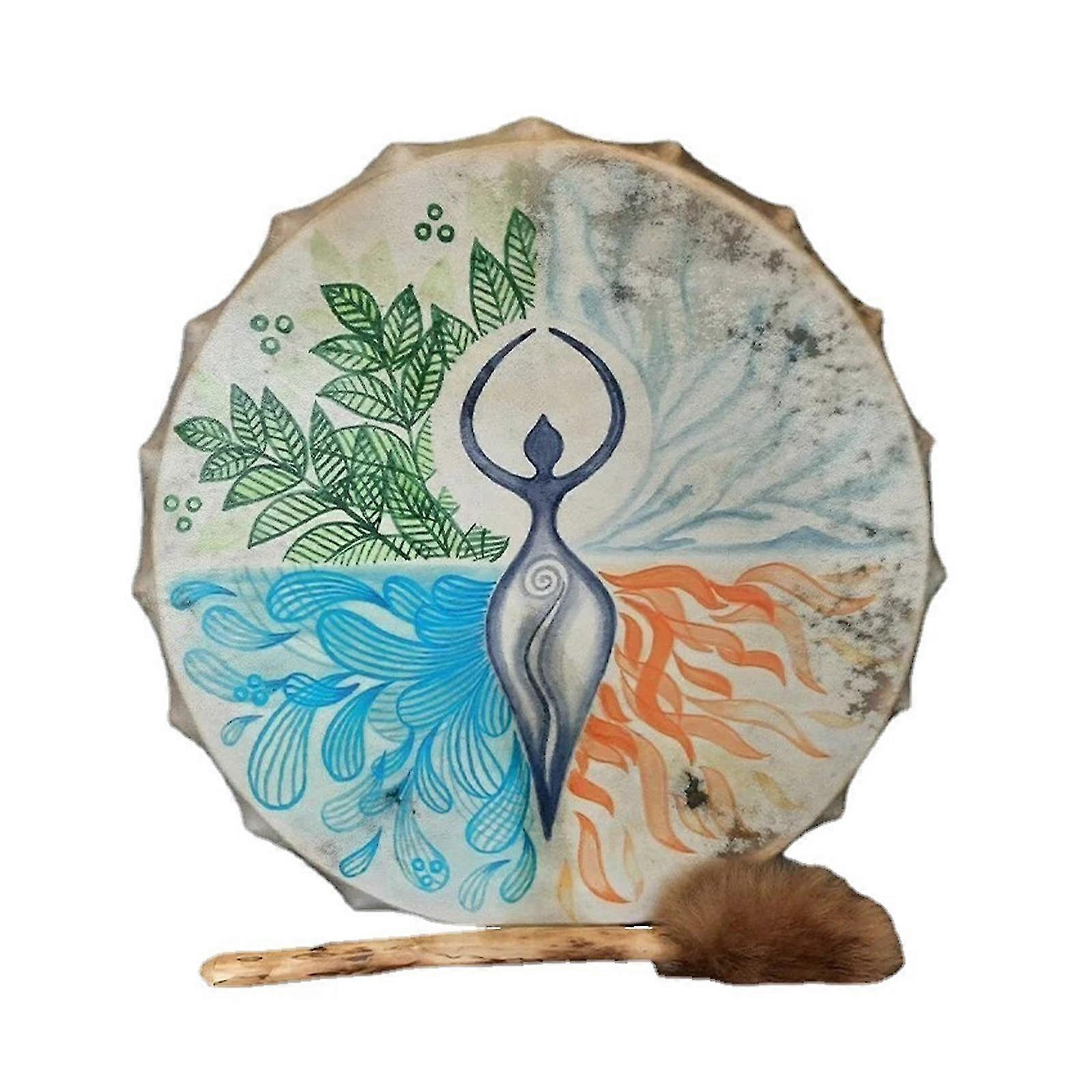 Handcrafted Shaman Drum Multicolor Tree Of Life Decoration