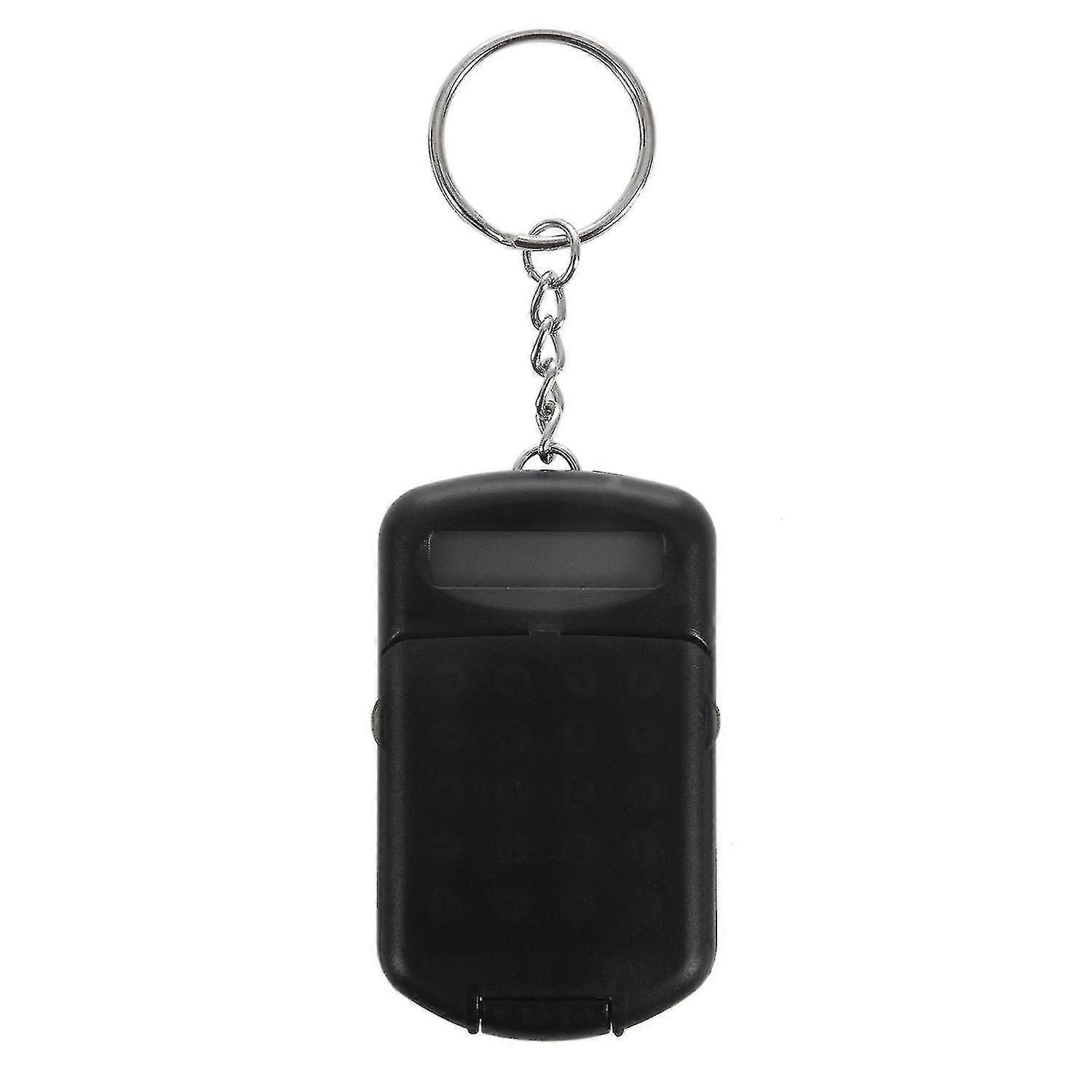 Gray Plastic Casing 8 Digits Electronic Mini Calculator W Keychain