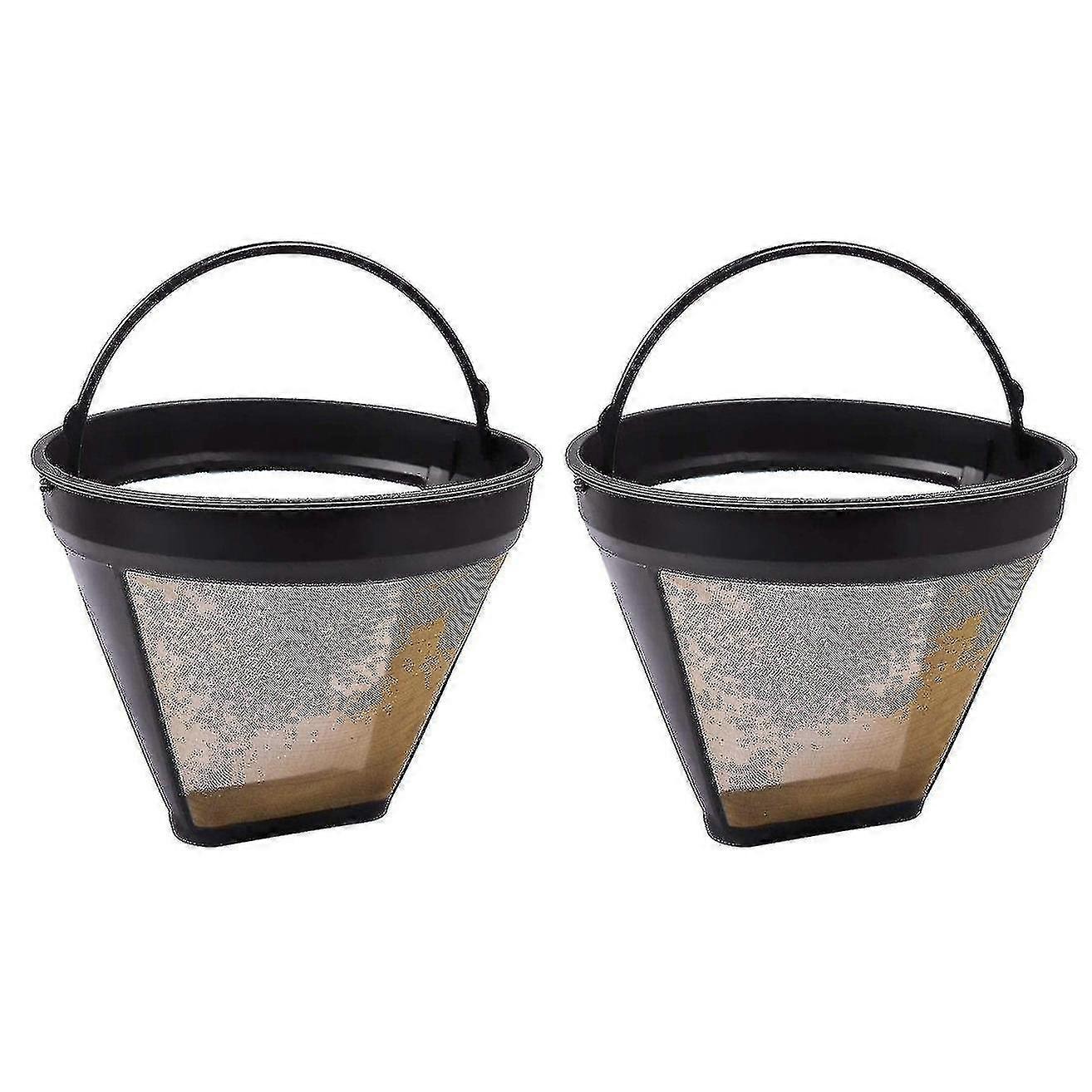 2個の再利用可能なコーンスタイルの交換用コーヒーフィルターは、マチ用の恒久的なコーヒーフィルターに取って代わります