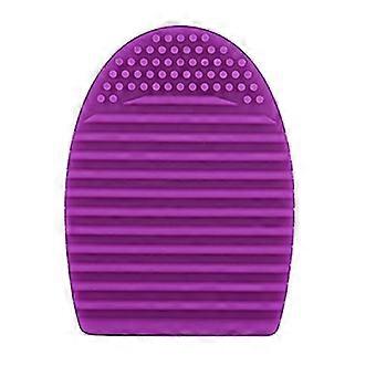 Silikon Makeup Brush Cleaner Kosmetisk borste Rengöring Ägg tvättverktyg (lila)