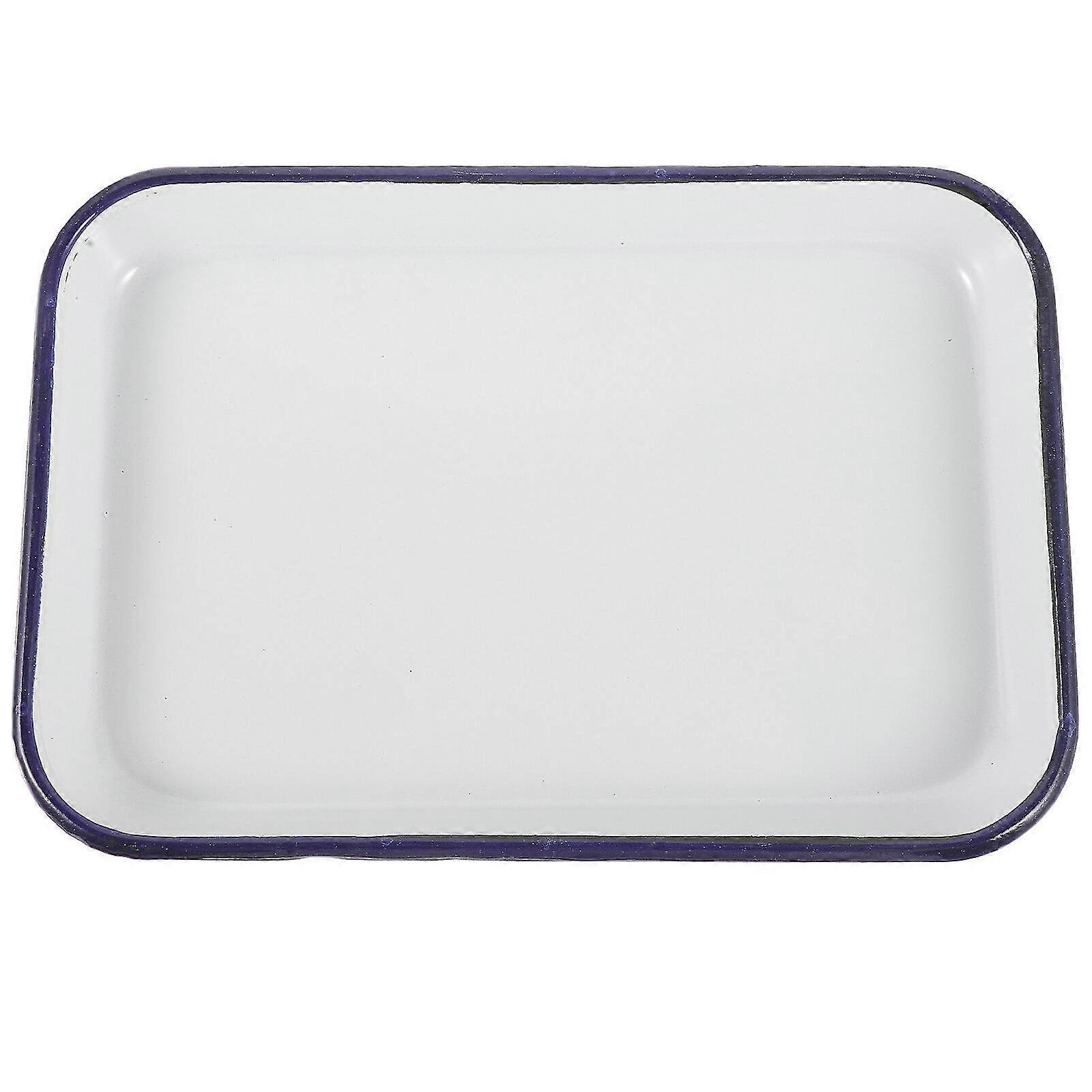 Household Enamel Baking Dish Rectangular Roasting Tin Multi-functional Baking Pan For Kitchen Use