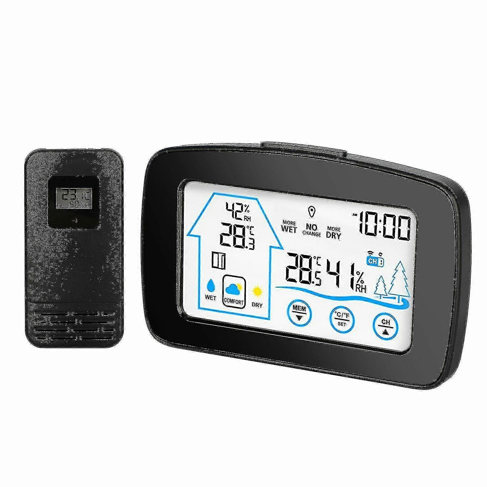 Wireless Stat Digital Lcd C Indoor Outdoor Temperature