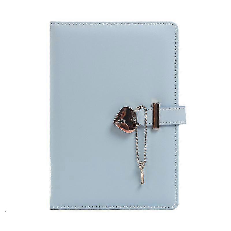 PU Leather Vintage Lockable Journal Notebook with Heart-Shape Padlock and Key