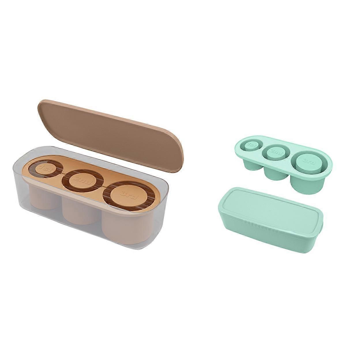 Silicone Ice-Cube Tray with Lid for 20-40 Oz Tumblers, 3 Hollow Cylinder Ice-Cube Molds for Mug, Reusable Large A