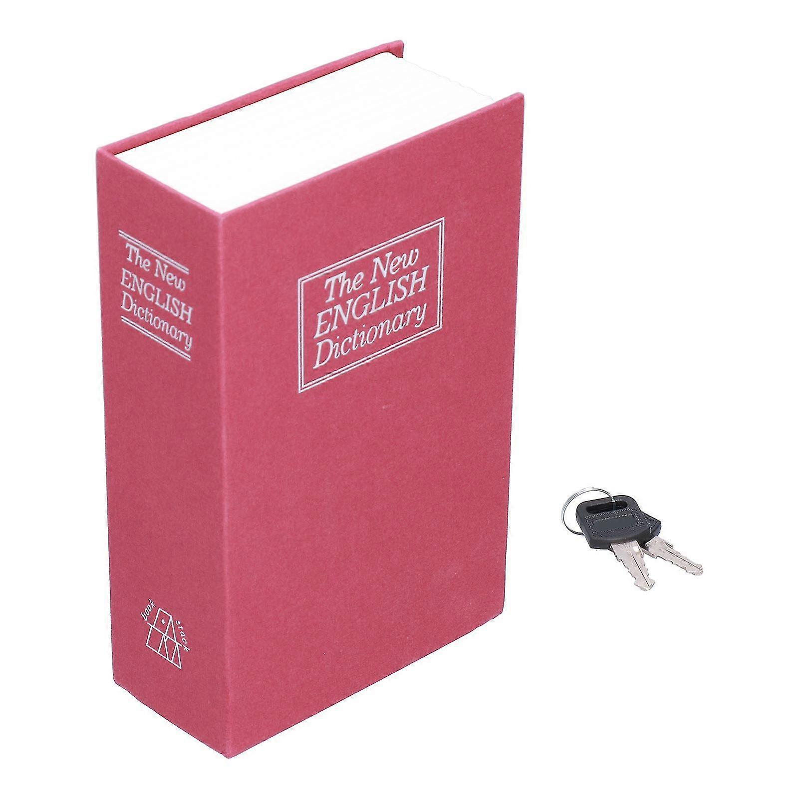Home Simulation Storage Box - English Dictionary Book Safe with Key Lock