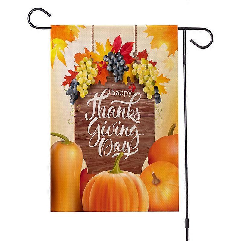 Thanksgiving Garden Flag,12X18 Fall Thanksgiving Double Sided Yard Flag