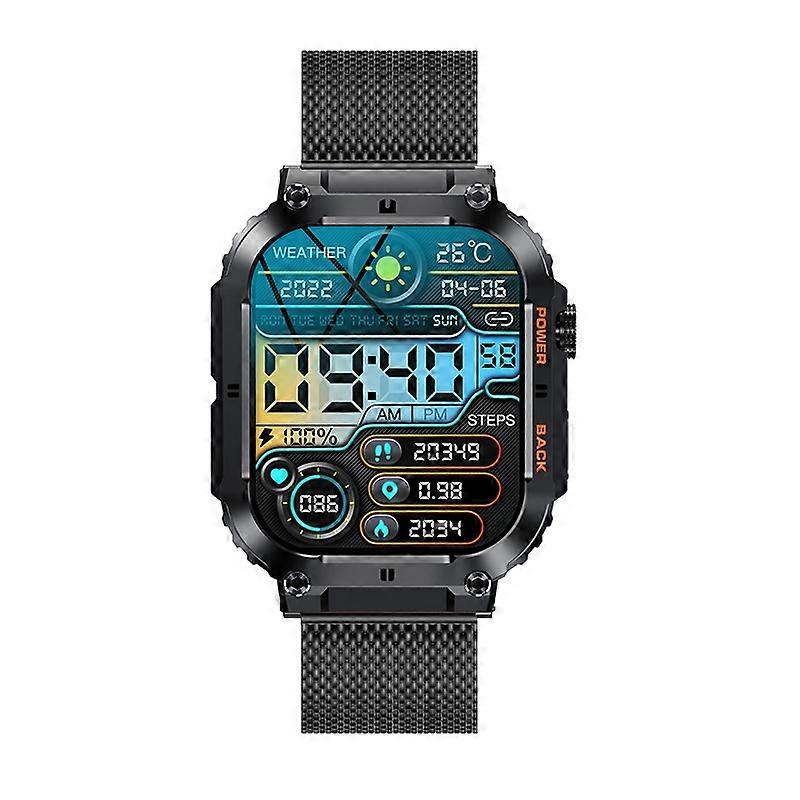 K57 Pro Call Smart Watch Black Steel