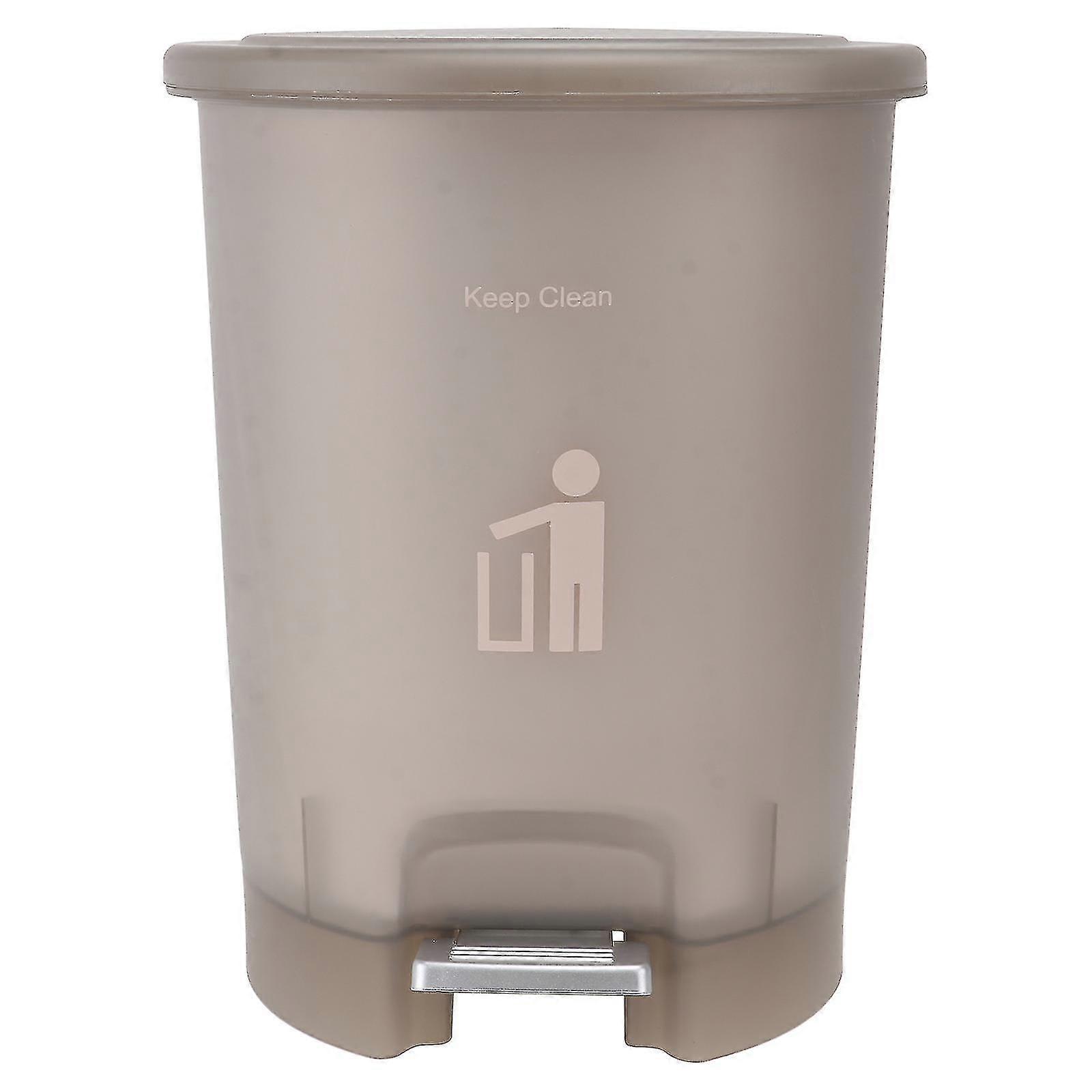 1pc Pedal Design Trash Can Home Waste Bin Indoor Room Pedal Garbage Can