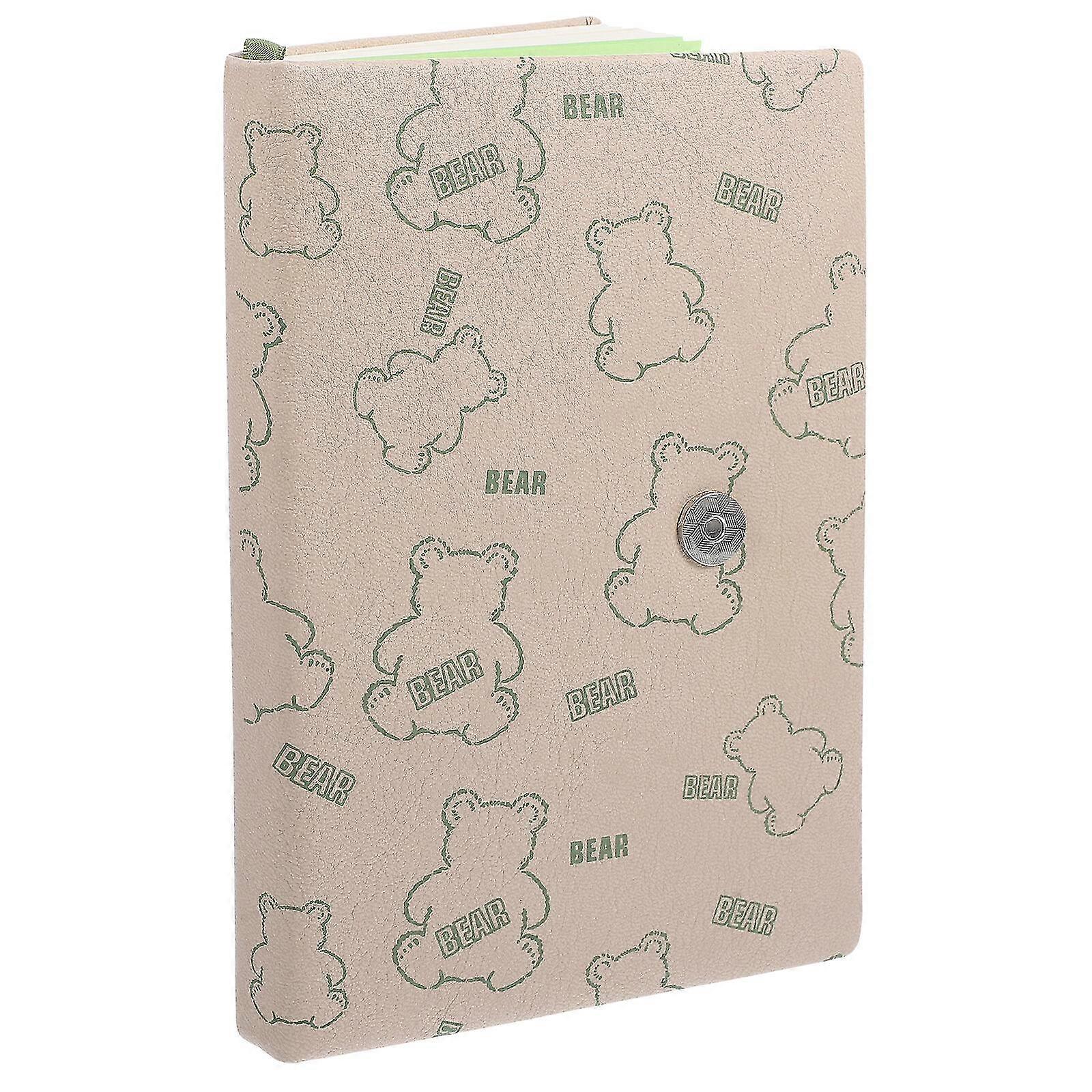 Portable Bear Pattern B6 Notebook Writing Notepad Office Conference Notebook Agenda Notebook