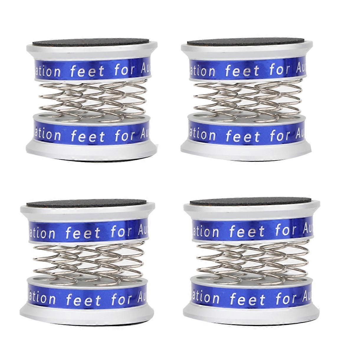 4Pcs Amplifier Shock Spring Damping Pad HIFI Stand Feet Speaker Audio CD Amplifier Foot Pad Silver