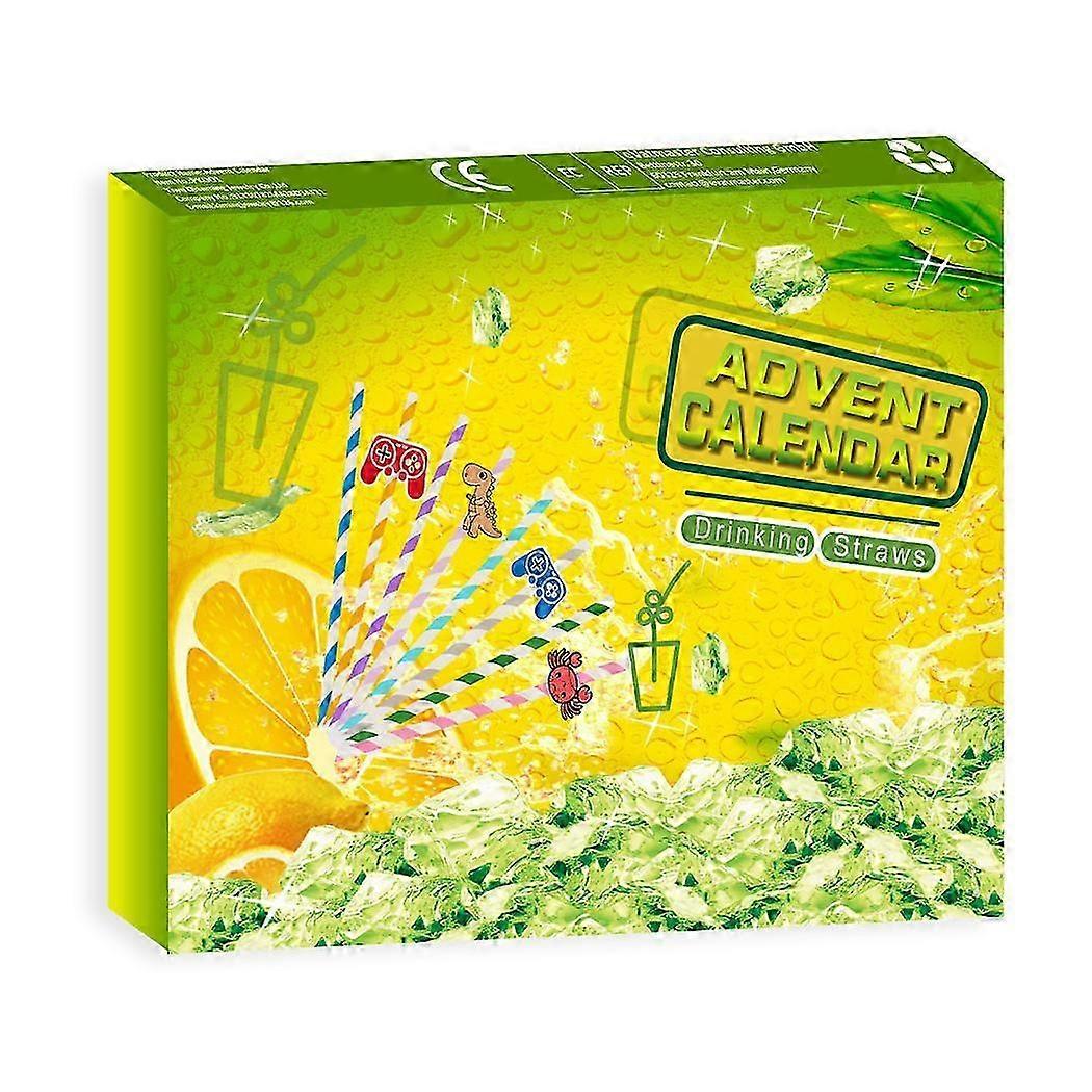 Neue 24 Digital Countdown Weihnachten Advent Strohhalm Set Blind Box Kinder Weihnachtsgeschenke