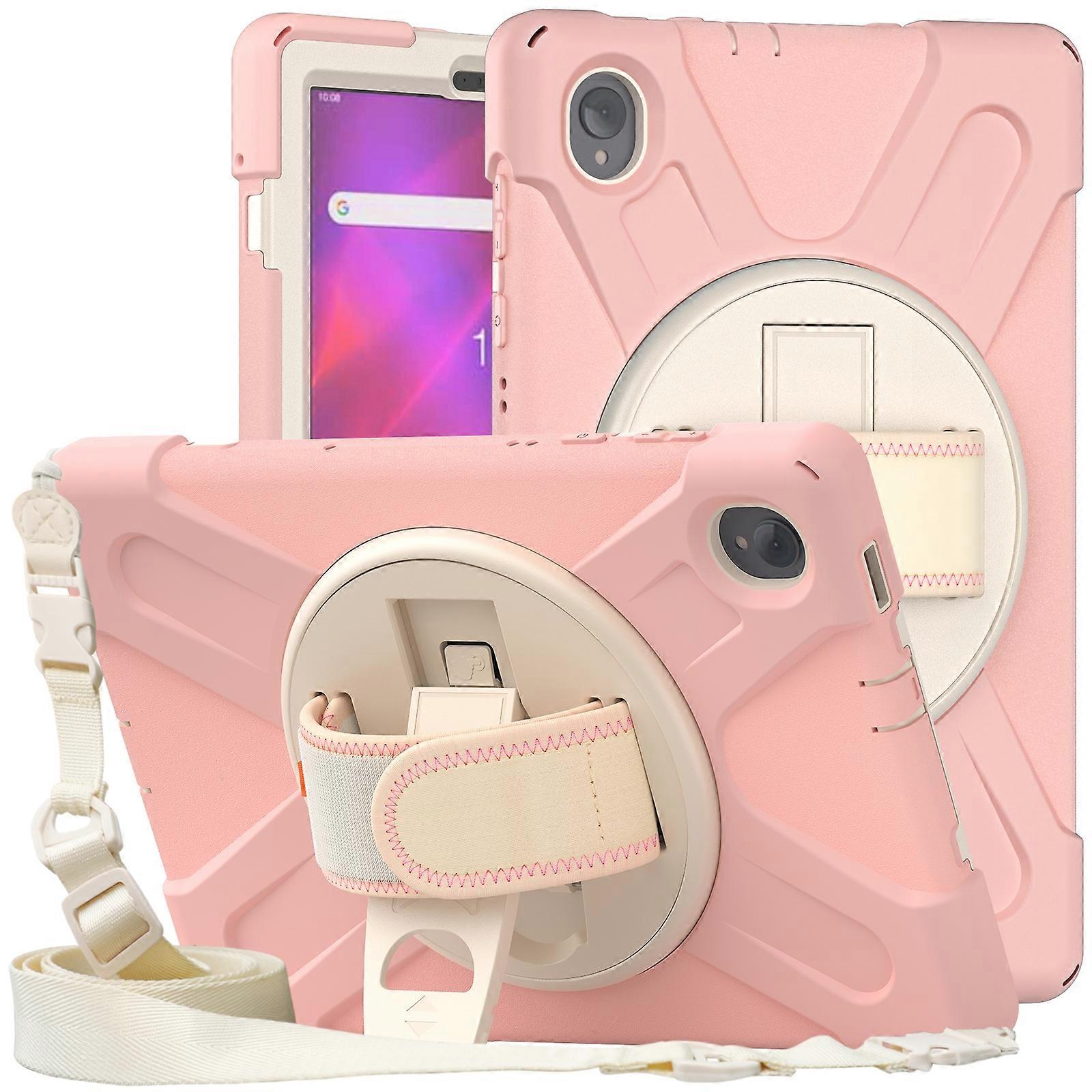 Tablet Case For Lenovo Tab K10 / M10 Plus Silicone + PC Protective Tablet Case(Cherry Blossom Pink)