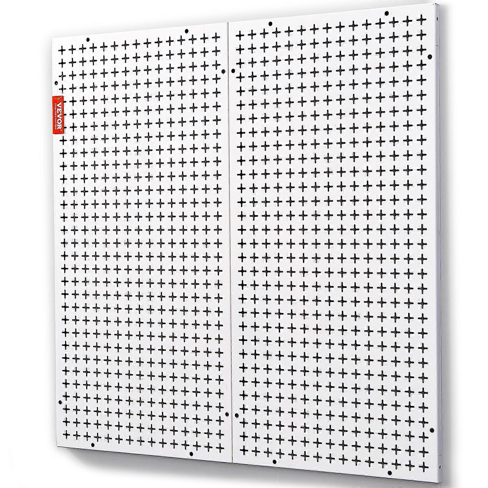 Pegboard-seinäjärjestäjä 32" x 32", 330LBS lastausautotallin metallinen pegboard-järjestäjä, sopivat 1/4" ja 1/8" koukut varaston autotalliin