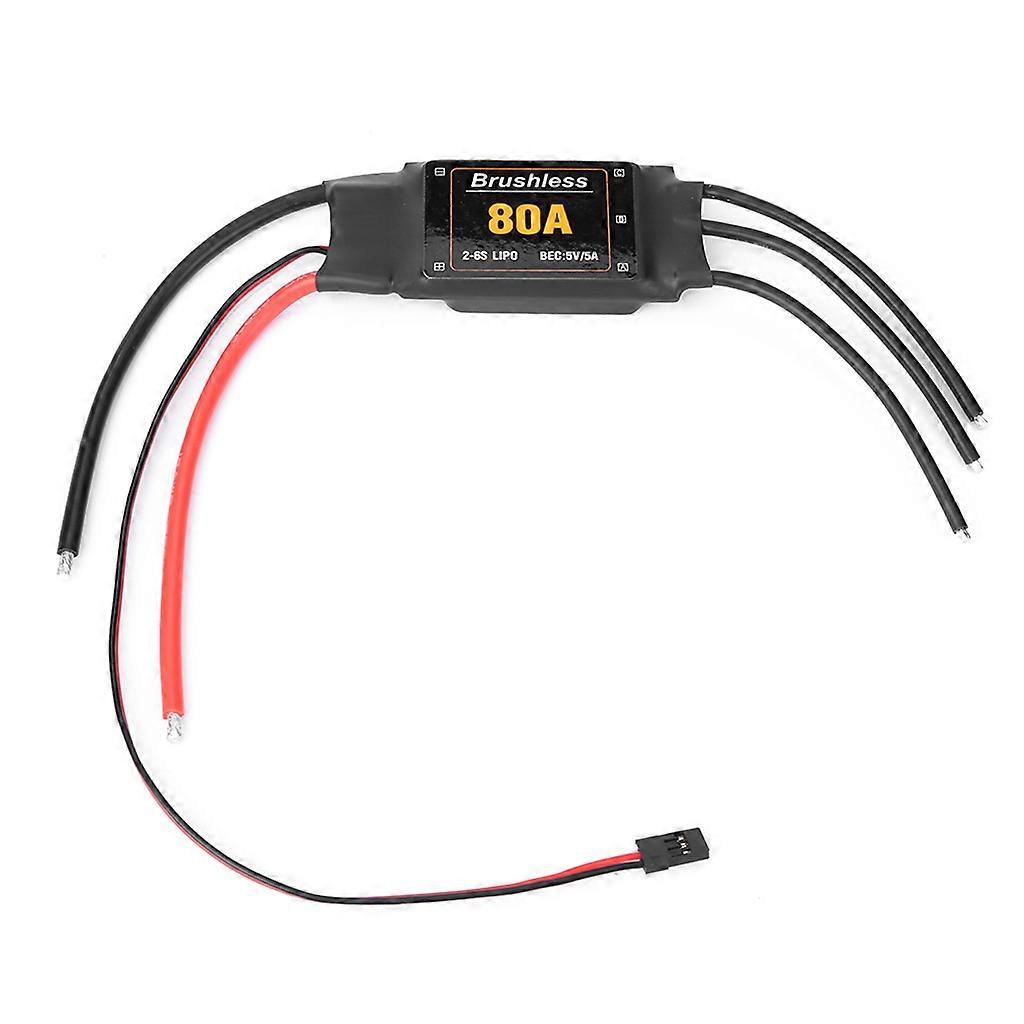 RC ESC, 80A 2-6S Brushless Electronic Speed Controller with UBEC for Airplane