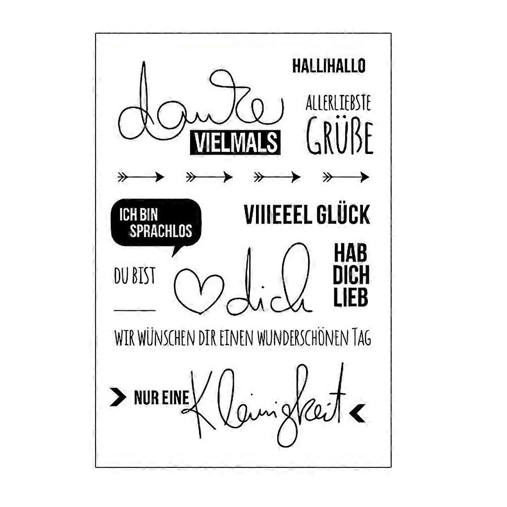 Blessing Words Clear Silicone Stamp Exquisite Decorative Rubber Seal Stamper