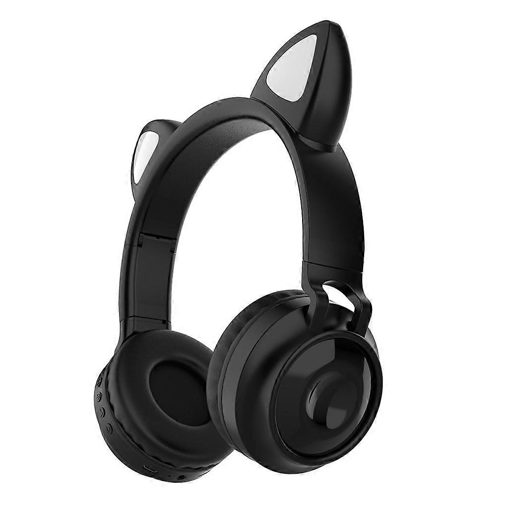 for Cat Ear with LED light Noise Cancelling Foldable Wireless Headphones