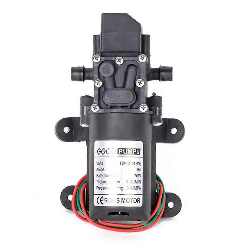 1Pcs Automatic Flow Switch 6L/Min DC12V 70W 130PSI AUTO Diaphragm Water Pump Self Priming Pumps, Straight