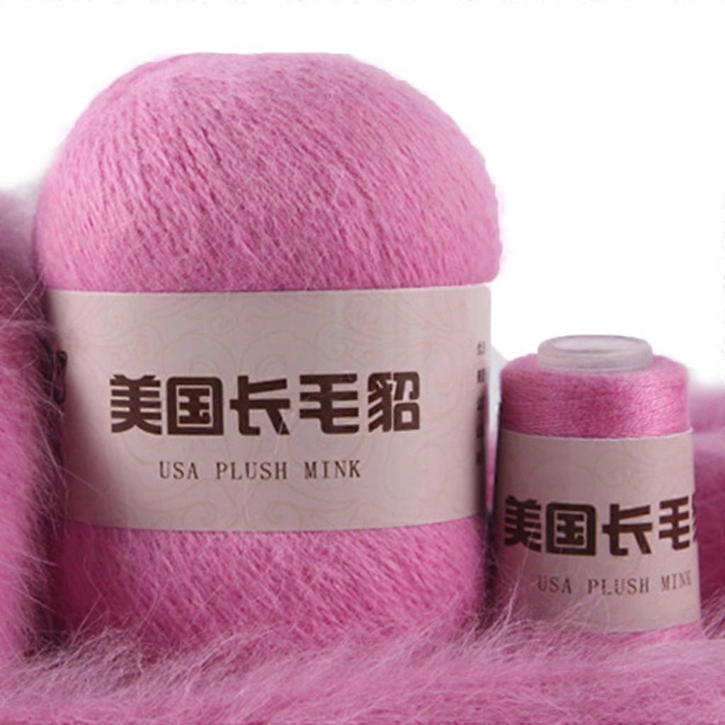 50+20g/Set Long-haired Mink Wool High Quality Hand Sewing Weaving Wool Thread