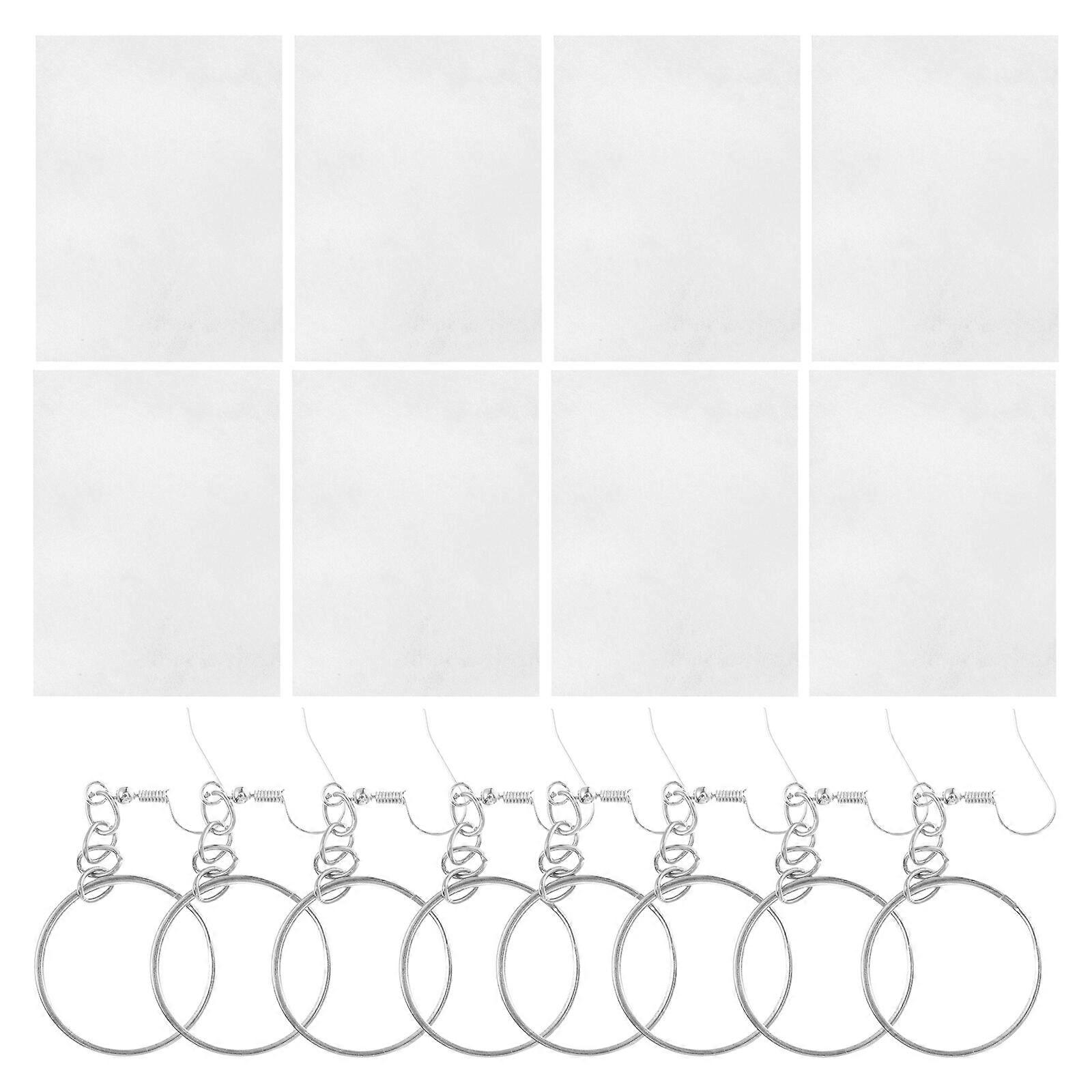 10 Sheets Creative DIY Heat Shrinkable Film Set Color Lead Hand-painted Shrinkable Film Sheets Kit Translucent Heat-shrinkable Film Sheet with 10PCS E