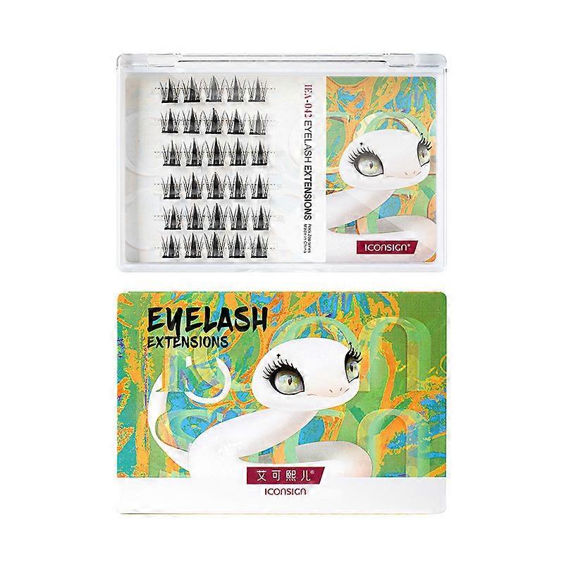 Pre-Glued Eyelash Extensions, Natural Soft Dense Lashes, No Glue Needed