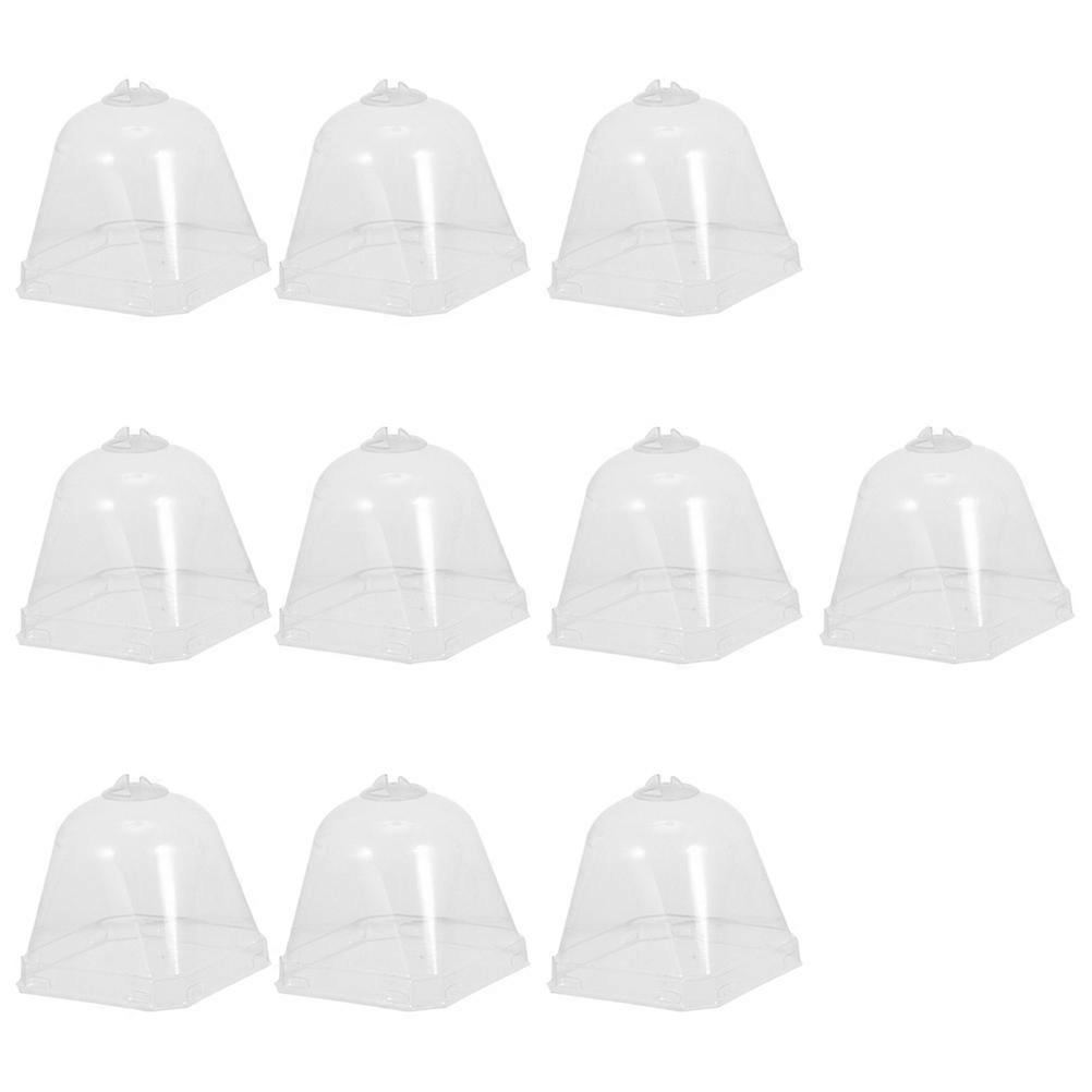 10pcs植物苗床プロテクター透明ガーデン保護ドームガーデニングツール