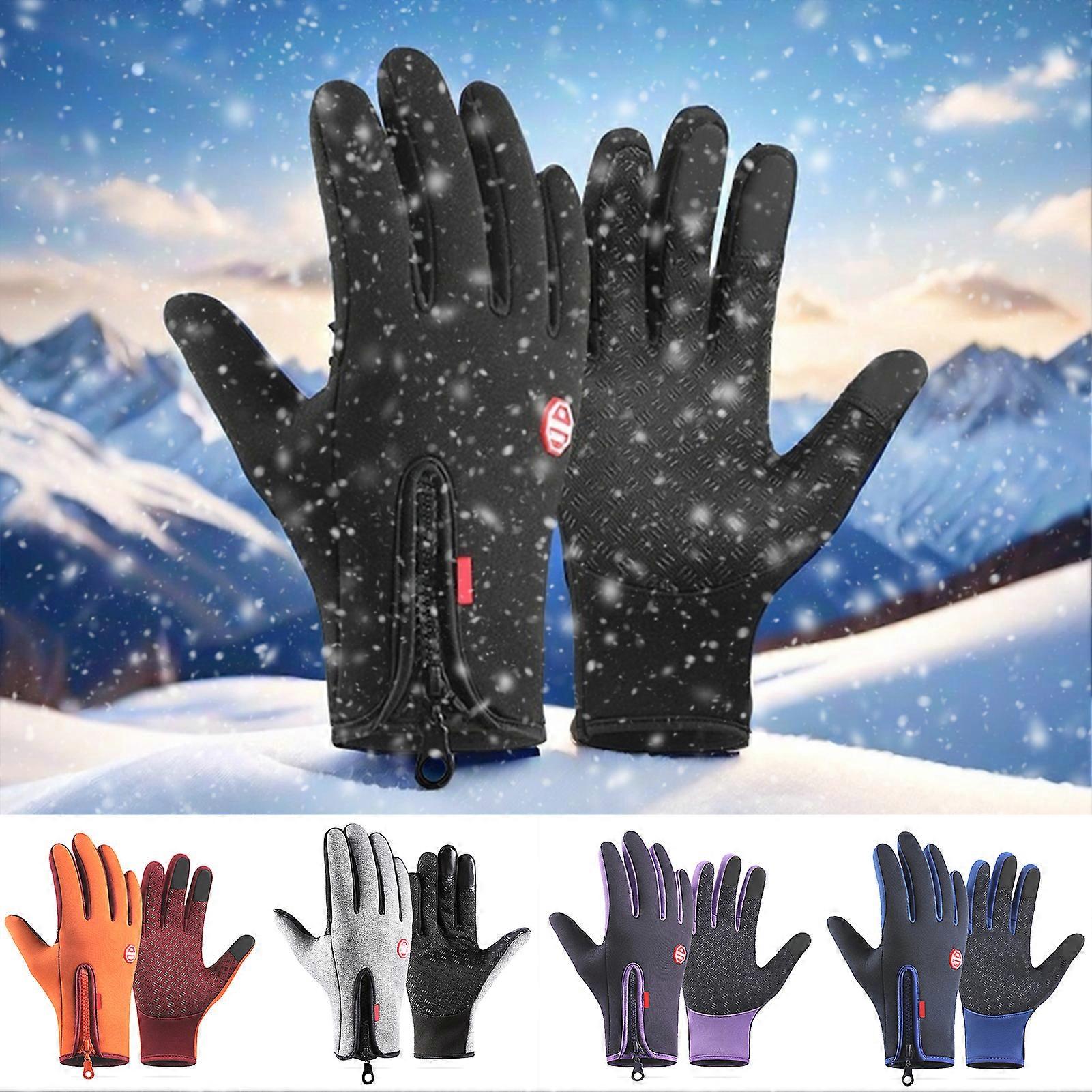 Cycling Gloves Winter Touch Screen Windproof Non-Slip Gloves for Outdoor Activity