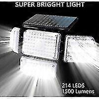 Solar Outdoor Light, Security Motion Sensor Flood Light With 4 Adjustable Heads, Ip65 Waterproof