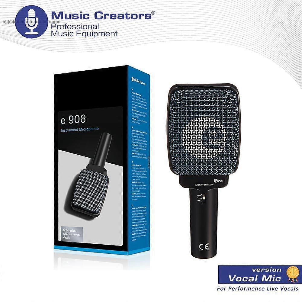 E906 E 906 supercardioid Dynamic Instrument microphone with switchable presence filter  drums guitar