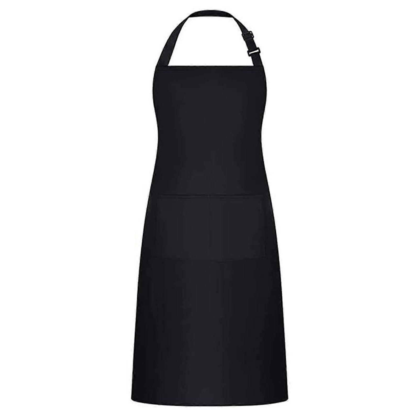 Comfortable Kitchen Apron with Adjustable Buckle Polyester Cotton Easy to Clean Cooking Apron for Baking