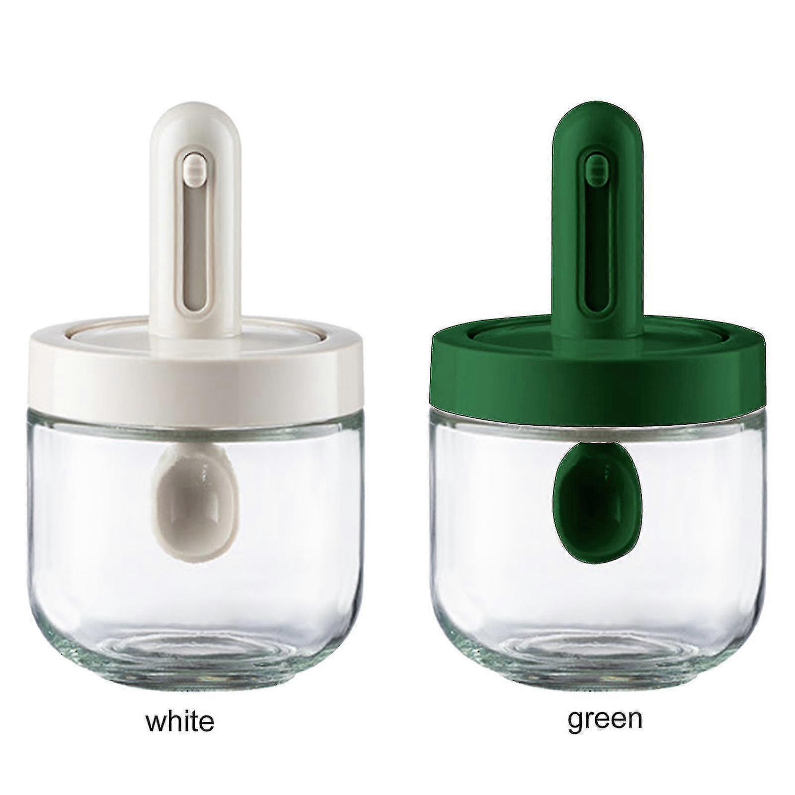 Kitchen Accessories Retractable Moistureproof 2in1 Portable Seasoning Jar(green)
