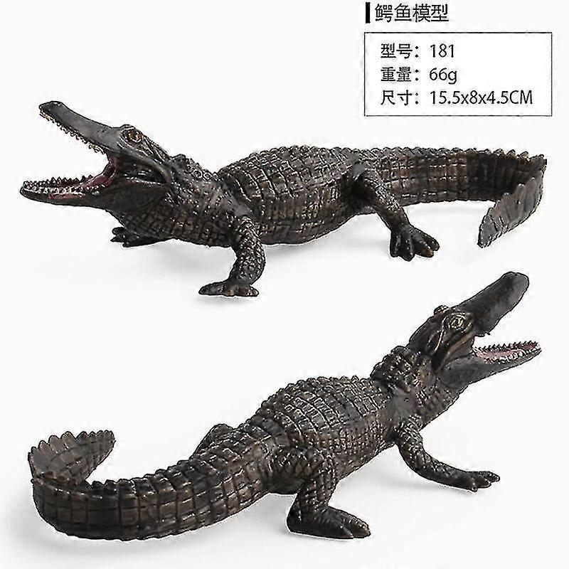 9 Kidns Simulation Vilde krokodille figur Samlerlegetøj Krokodille Vilde dyr Action Figurer Børn Dyr Sandbord Scene Legetøj