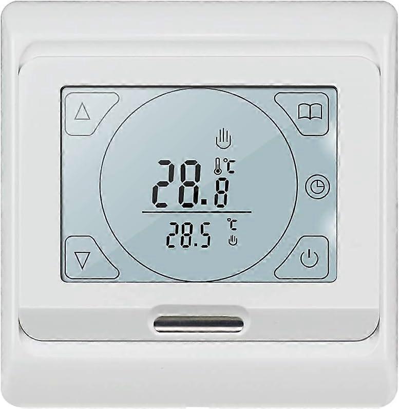 16A programmierbarer elektrischer Fußbodenheizungsthermostat mit Sensor, digitaler Raumthermostat, Fußbodenheizungsregler, LCD-Touchscreen