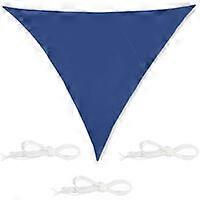 Triangle shade sail, waterproof, anti-UV, tensioners, terrace, balcony, 4x4x4 m, blue