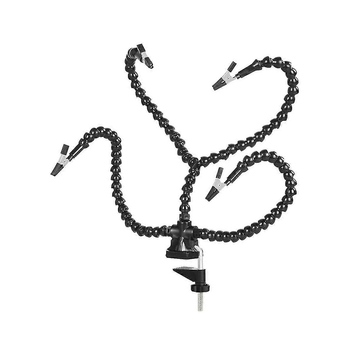 4 Flexible Arm Helping Hands Third Hand Soldering Tool Pcb Holder Welding Stand For Pcb Repairing Circuit Board