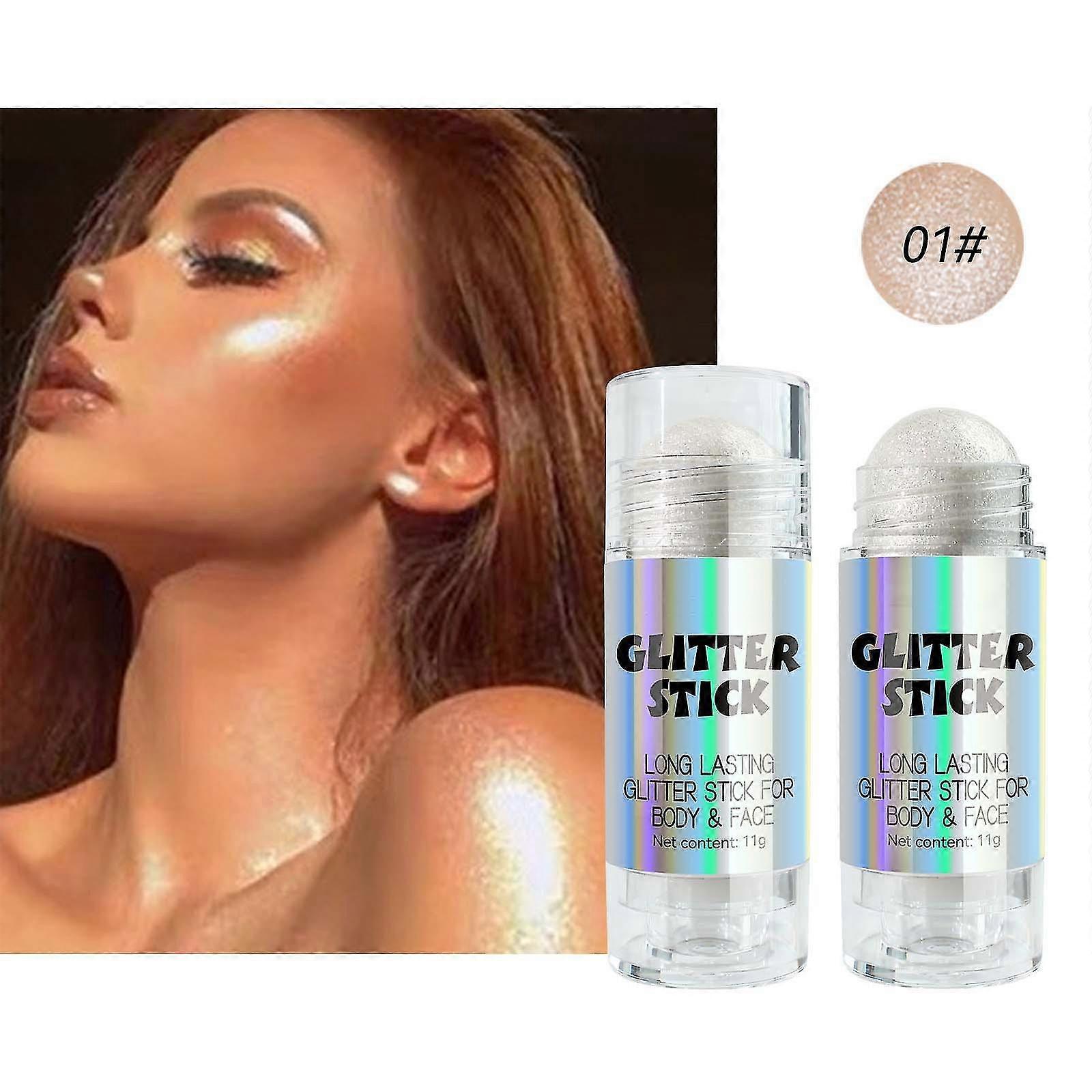 Highlighting Stick Pearlized Body Glitter Highlighting Full Brightening Face Stereo Highlighter Glitter Makeup 11g