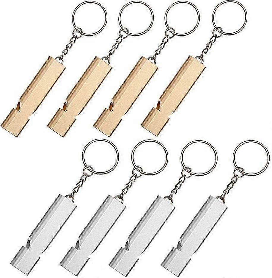 8 Pieces Emergency Whistle,Emergency Survival Whistle,Whistle Keyring,Referee Whistle