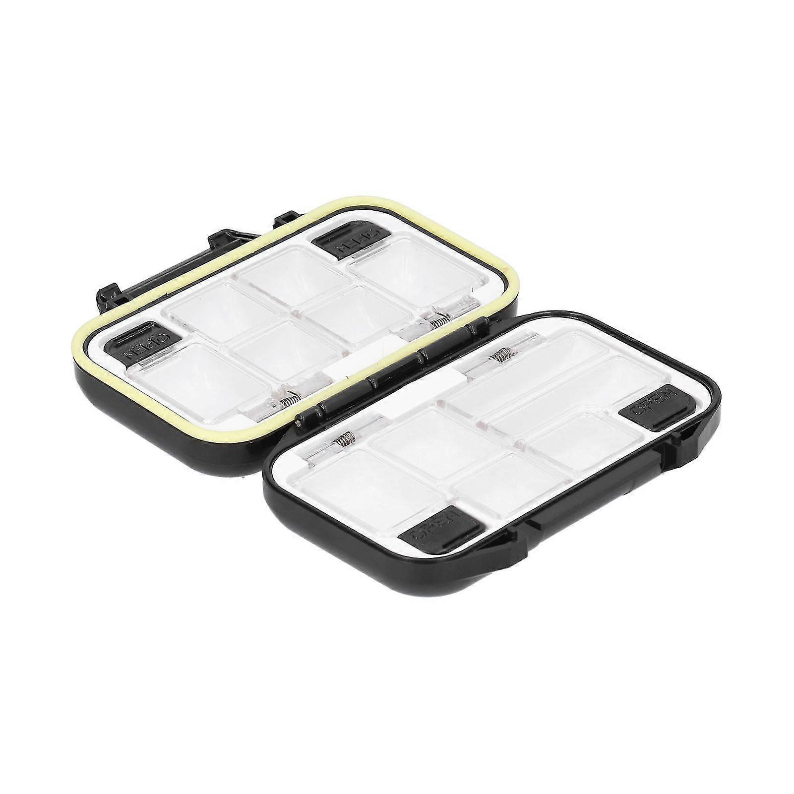 Black Waterproof Multi Compartment Fishing Tackle Box