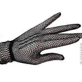 1 par hansker damer hul fishnet brudekjole hansker sommer solkrem kjøre håndledd lengde (svart)