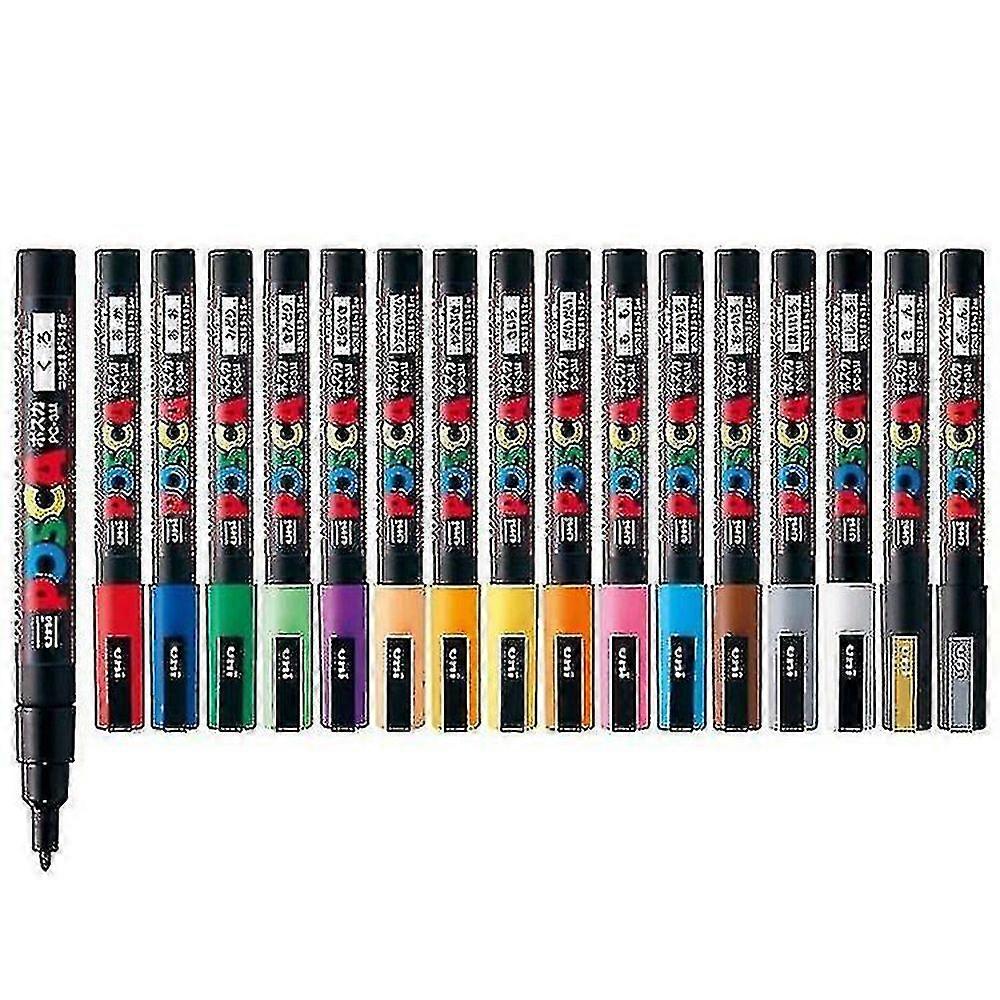 1pcs Uni Posca Pc-3m Paint Marker- Extra Fine Bullet Tip 0.9-1.3mm Art Marker Pens Water-based 24 Colors Available - Art Markers -