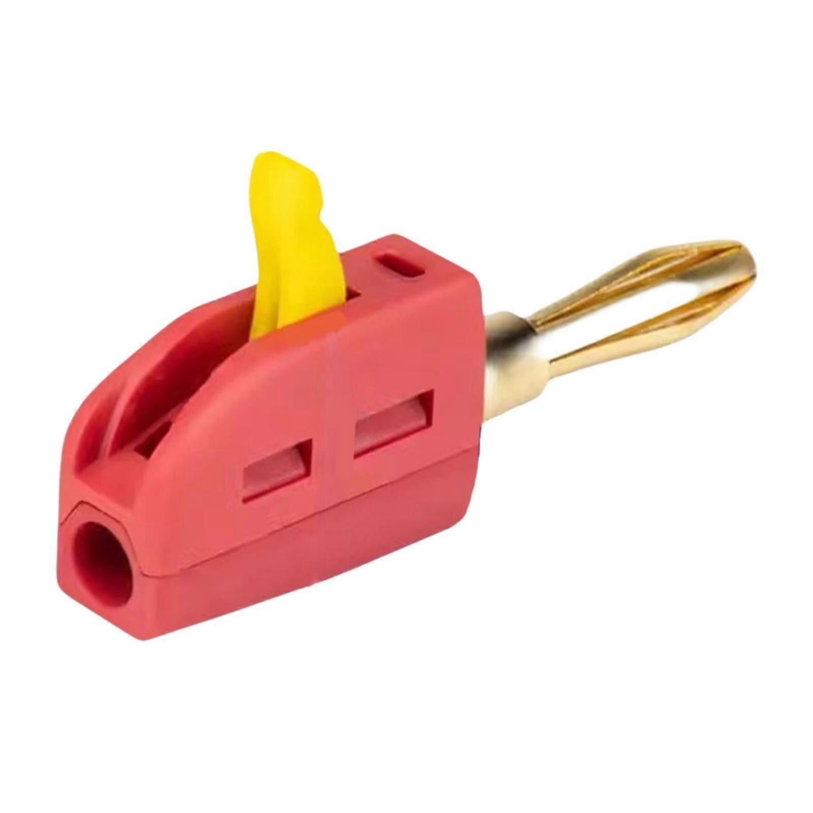 4mm Banana Plug Practical Wire Cable Connector for Wall Plates and Receivers Red